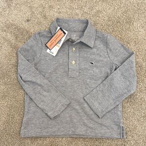 Vineyard Vines Kids Gray Striped Polo Shirt - NWT 2T